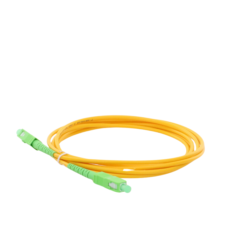 Jumper de Fibra Óptica Monomodo SC/APC-SC/APC Simplex de 3 Metros (9.84 Pies), 3mm