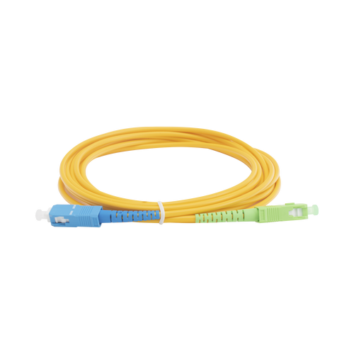 Jumper de Fibra Óptica Monomodo SC/APC-SC/UPC Simplex de 3 metro, 3mm