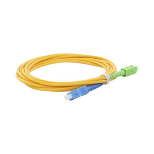 Jumper de Fibra Óptica Monomodo SC/UPC-SC/APC Simplex, color amarillo, 3 metros, 3 mm