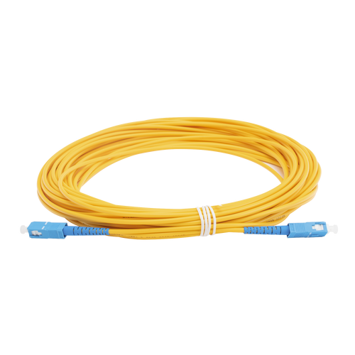 Jumper de Fibra Óptica Monomodo SC/UPC - SC/UPC Simplex, Color Amarillo, 15 Metros (49.21 Pies)