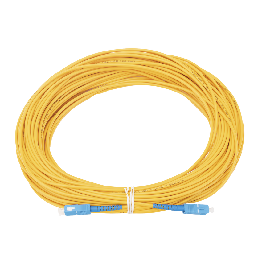 Jumper de Fibra Óptica Monomodo SC/UPC-SC/UPC Simplex de 30 metros,  3mm