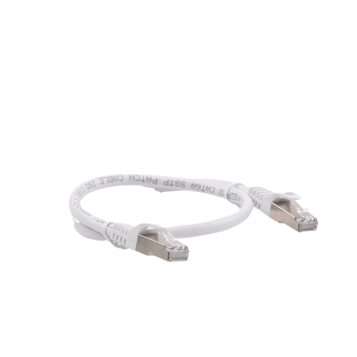 Patch Cord Cat6A 10G Blindado 0.5 Metros (1.64 Pies) Blanco