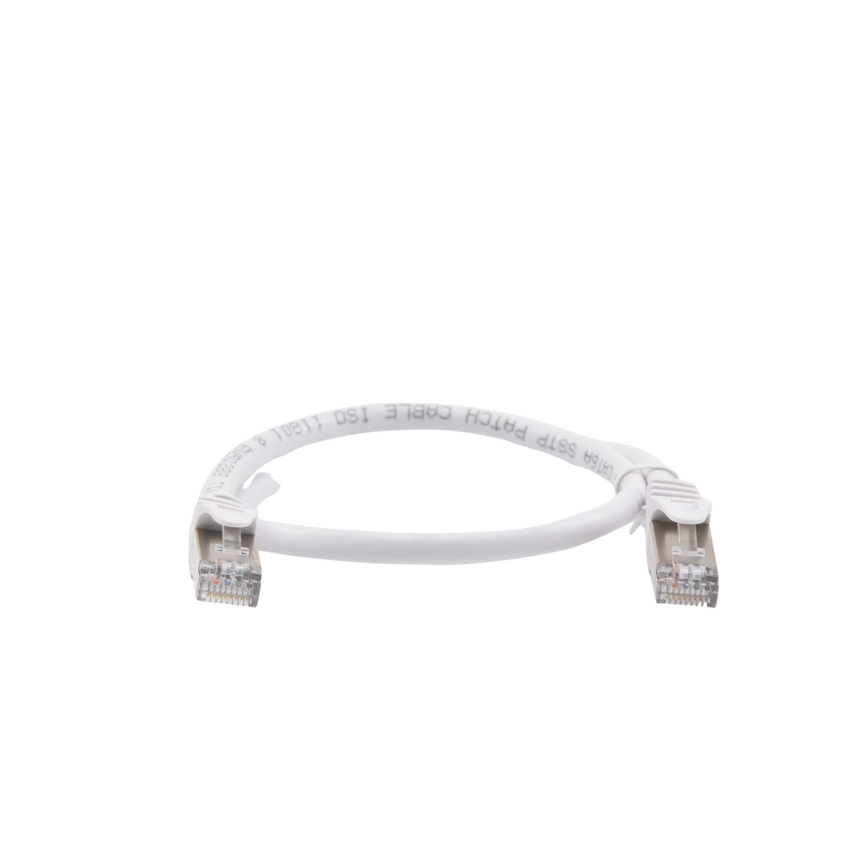 Patch Cord Cat6A 10G Blindado 0.5 Metros (1.64 Pies) Blanco