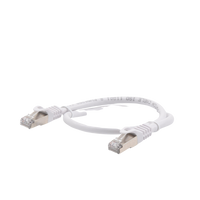 Patch Cord Cat6A 10G Blindado 0.5 Metros (1.64 Pies) Blanco