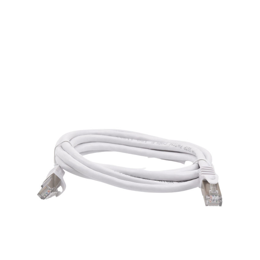 Patch Cord Cat6A 10G Blindado 2 Metros (6.56 Pies) Blanco