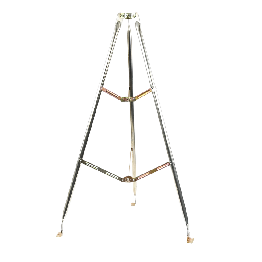 Montaje de tripie para exterior, altura total del tripie 1.52 m. Compatible con mástiles de hasta 3 m de largo 1  1/4 a 2" de diámetro