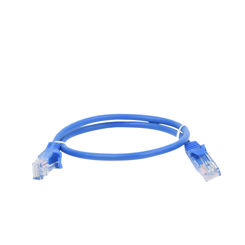 Cable de Parcheo UTP Cat5e - 0.5 Metros (1.64 Pies) - Azul