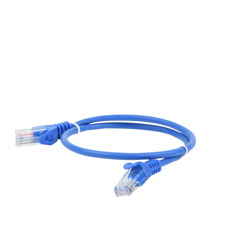 Cable de Parcheo UTP Cat5e - 0.5 Metros (1.64 Pies) - Azul