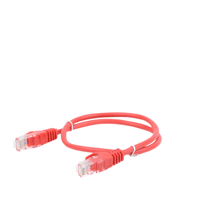 Cable de Parcheo UTP Cat5e - 0.5 Metros (1.64 Pies) - Rojo