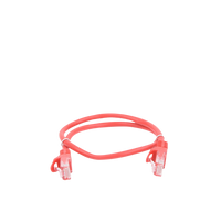 Cable de Parcheo UTP Cat5e - 0.5 Metros (1.64 Pies) - Rojo
