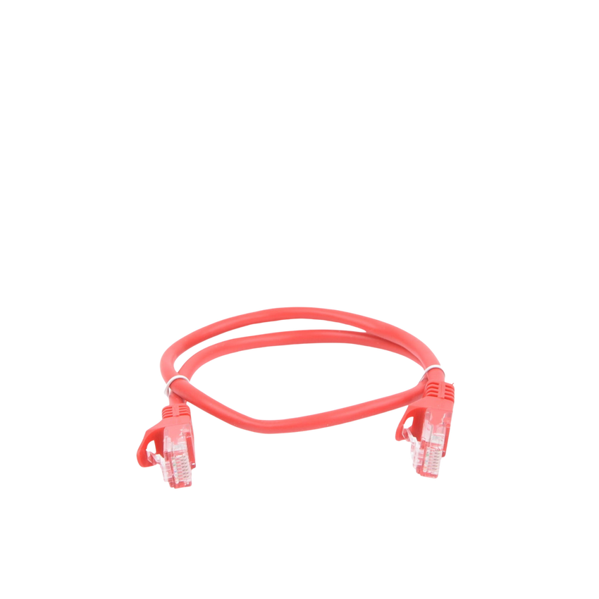 Cable de Parcheo UTP Cat5e - 0.5 Metros (1.64 Pies) - Rojo