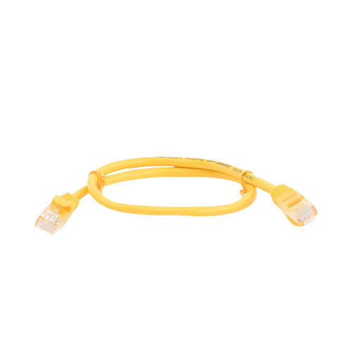 Cable de Parcheo UTP Cat5e - 0.5 Metros (1.64 Pies) - Amarillo