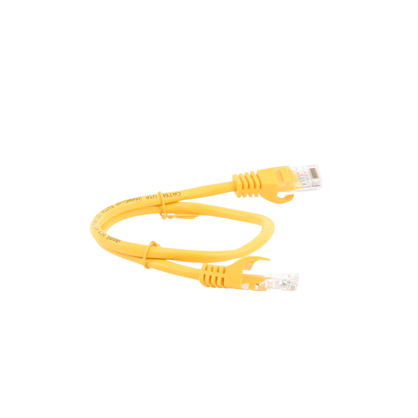 Cable de Parcheo UTP Cat5e - 0.5 Metros (1.64 Pies) - Amarillo