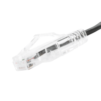 Cable de Parcheo Slim UTP Cat6 - 20 cm (7.87 Pulgadas) Negro Diámetro Reducido (28 AWG)