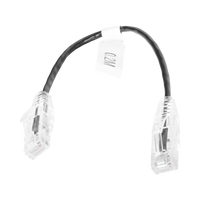 Cable de Parcheo Slim UTP Cat6 - 20 cm (7.87 Pulgadas) Negro Diámetro Reducido (28 AWG)