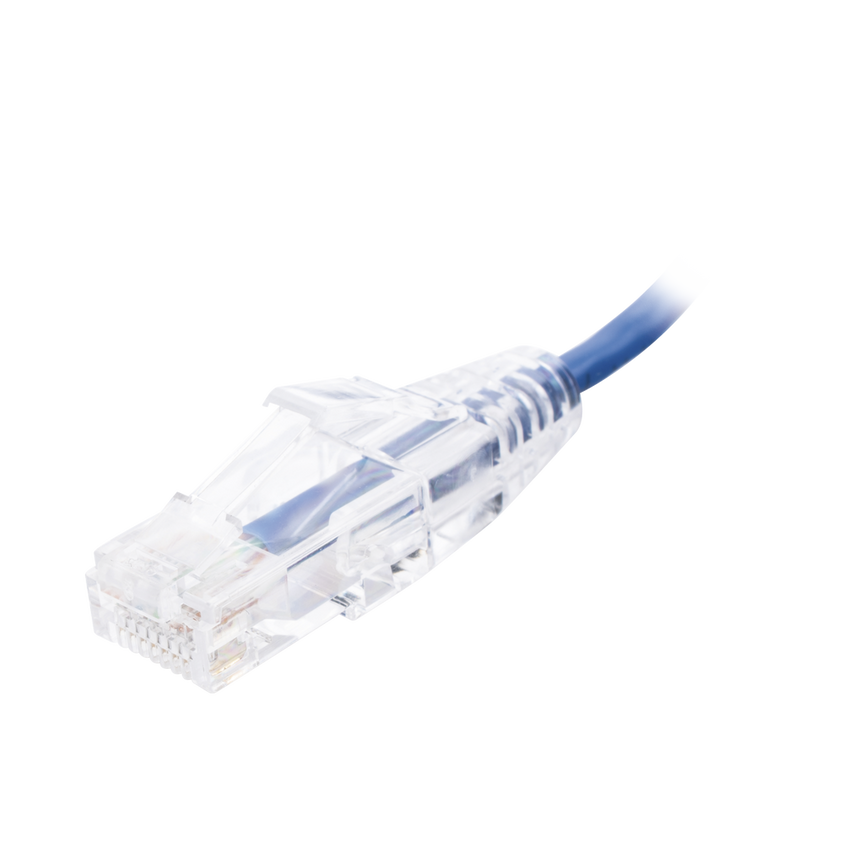 Cable de Parcheo Slim UTP Cat6 - 20 cm (7.87 Pulgadas) Azul Diámetro Reducido (28 AWG)