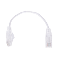 Cable de Parcheo Slim UTP Cat6 - 20 cm (7.87 Pulgadas) Blanco Diámetro Reducido (28 AWG)