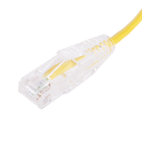 Cable de Parcheo Slim UTP Cat6 - 20 cm (7.87 Pulgadas) Amarillo Diámetro Reducido (28 AWG)
