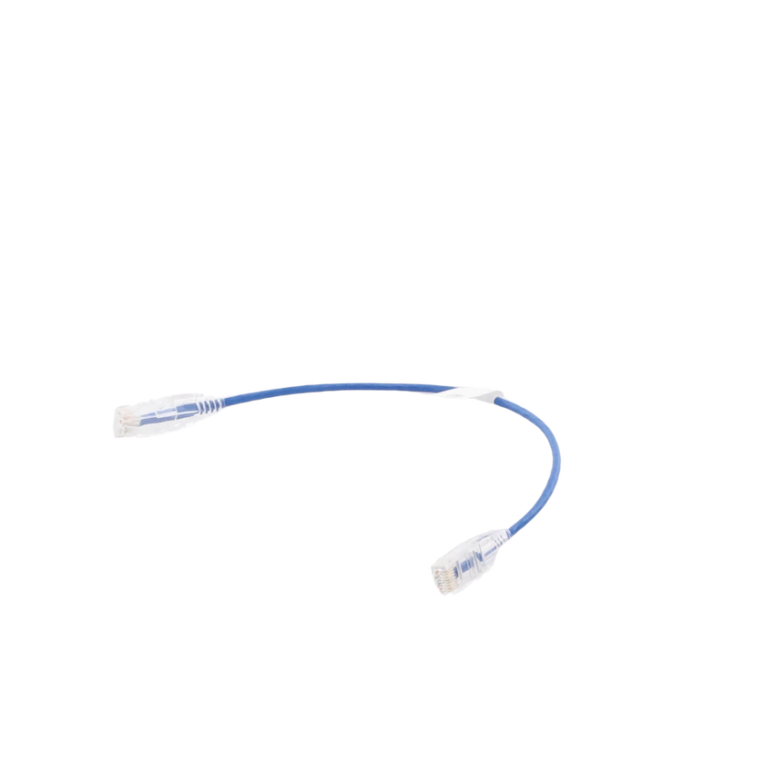 Cable de Parcheo Slim UTP Cat6 - 30 cm (11.81 Pulgadas) Azul Diámetro Reducido (28 AWG)