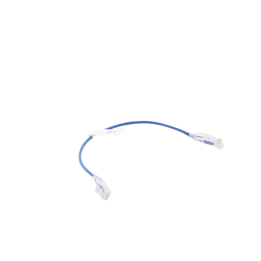 Cable de Parcheo Slim UTP Cat6 - 30 cm (11.81 Pulgadas) Azul Diámetro Reducido (28 AWG)