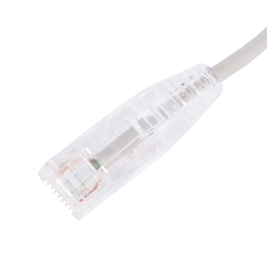 Cable de Parcheo Slim UTP Cat6 - 30 cm (11.81 Pulgadas) Gris Diámetro Reducido (28 AWG)