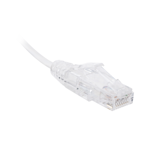 Cable de Parcheo Slim UTP Cat6 - 30 cm (11.81 Pulgadas) Blanco, Diámetro Reducido (28 AWG)