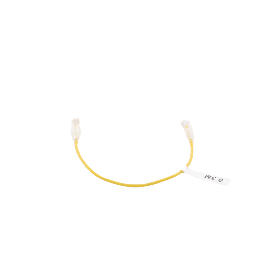 Cable de Parcheo Slim UTP Cat6 - 30 cm (11.81 Pulgadas) Amarillo Diámetro Reducido (28 AWG)