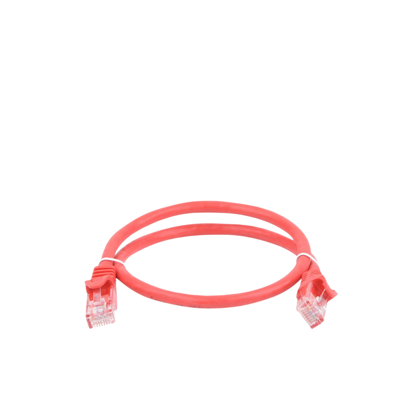 Cable de Parcheo UTP Cat6 - 0.5 Metros (1.64 Pies) - Rojo