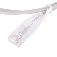 Cable de Parcheo Slim UTP Cat6 - 1 Metro (3.28 Pies), Gris, Diámetro Reducido (28 AWG)
