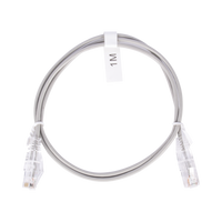 Cable de Parcheo Slim UTP Cat6 - 1 Metro (3.28 Pies), Gris, Diámetro Reducido (28 AWG)