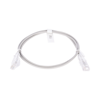 Cable de Parcheo Slim UTP Cat6 - 1 Metro (3.28 Pies), Gris, Diámetro Reducido (28 AWG)