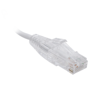 Cable de Parcheo Slim UTP Cat6 - 1 Metro (3.28 Pies), Blanco, Diámetro Reducido (28 AWG)