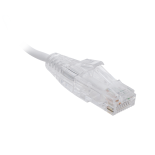 Cable de Parcheo Slim UTP Cat6 - 1 Metro (3.28 Pies), Blanco, Diámetro Reducido (28 AWG)