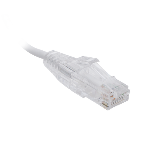 Cable de Parcheo Slim UTP Cat6 - 1 Metro (3.28 Pies), Blanco, Diámetro Reducido (28 AWG)