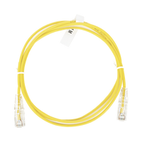 Cable de Parcheo Slim UTP Cat6 - 1 metro, Amarillo, Diámetro Reducido (28 AWG)