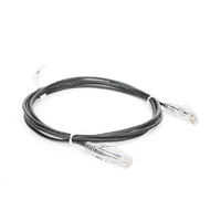 Cable de Parcheo Slim UTP Cat6 - 1.5 Metros (4.92 Pies) Negro Diámetro Reducido (28 AWG)