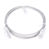 Cable de Parcheo Slim UTP Cat6 - 1.5 Metros (4.92 Pies) Gris Diámetro Reducido (28 AWG)