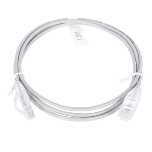 Cable de Parcheo Slim UTP Cat6 - 1.5 Metros (4.92 Pies) Gris Diámetro Reducido (28 AWG)