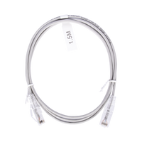 Cable de Parcheo Slim UTP Cat6 - 1.5 Metros (4.92 Pies) Gris Diámetro Reducido (28 AWG)