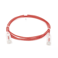 Cable de Parcheo Slim UTP Cat6 - 1.5 Metros (4.92 Pies) Rojo Diámetro Reducido (28 AWG)
