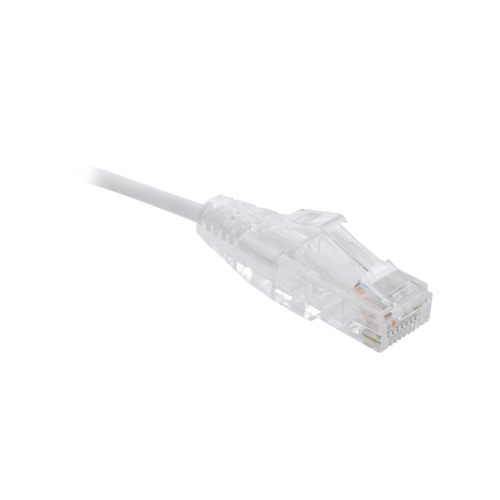 Cable de Parcheo Slim UTP Cat6 - 1.5 Metros (4.92 Pies) Blanco Diámetro Reducido (28 AWG)