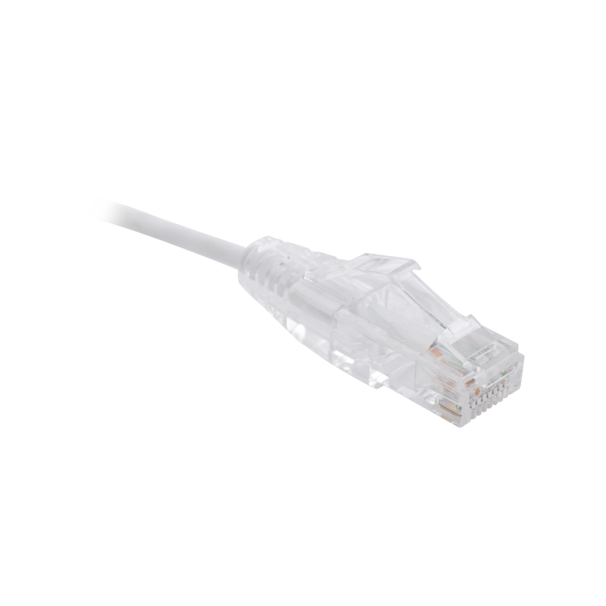 Cable de Parcheo Slim UTP Cat6 - 1.5 Metros (4.92 Pies) Blanco Diámetro Reducido (28 AWG)