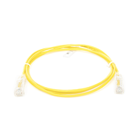 Cable de Parcheo Slim UTP Cat6 - 1.5 Metros (4.92 Pies) Amarillo Diámetro Reducido (28 AWG)