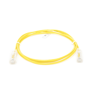 Cable de Parcheo Slim UTP Cat6 - 1.5 Metros (4.92 Pies) Amarillo Diámetro Reducido (28 AWG)