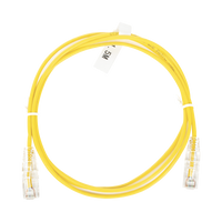 Cable de Parcheo Slim UTP Cat6 - 1.5 Metros (4.92 Pies) Amarillo Diámetro Reducido (28 AWG)