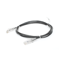 Cable de Parcheo Slim UTP Cat6 - 2 Metros (6.56 Pies) Negro Diámetro Reducido (28 AWG)