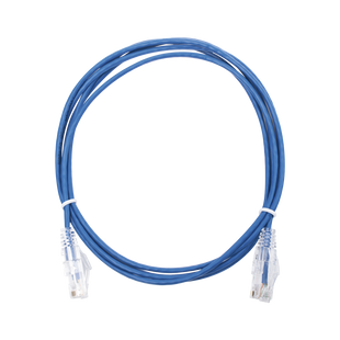 Cable de Parcheo Slim UTP Cat6 - 2 m Azul Diámetro Reducido (28 AWG)