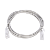 Cable de Parcheo Slim UTP Cat6 - 2 Metros (6.56 Pies) Gris Diámetro Reducido (28 AWG)