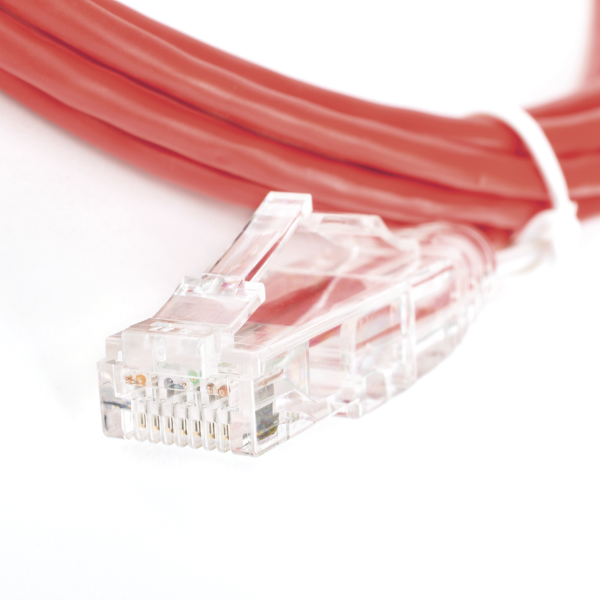 Cable de Parcheo Slim UTP Cat6 - 2 Metros (6.56 Pies) Rojo Diámetro Reducido (28 AWG)