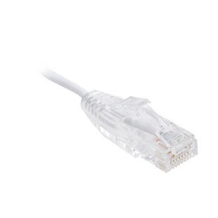 Cable de Parcheo Slim UTP Cat6 - 2 Metros (6.56 Pies) Blanco Diámetro Reducido (28 AWG)